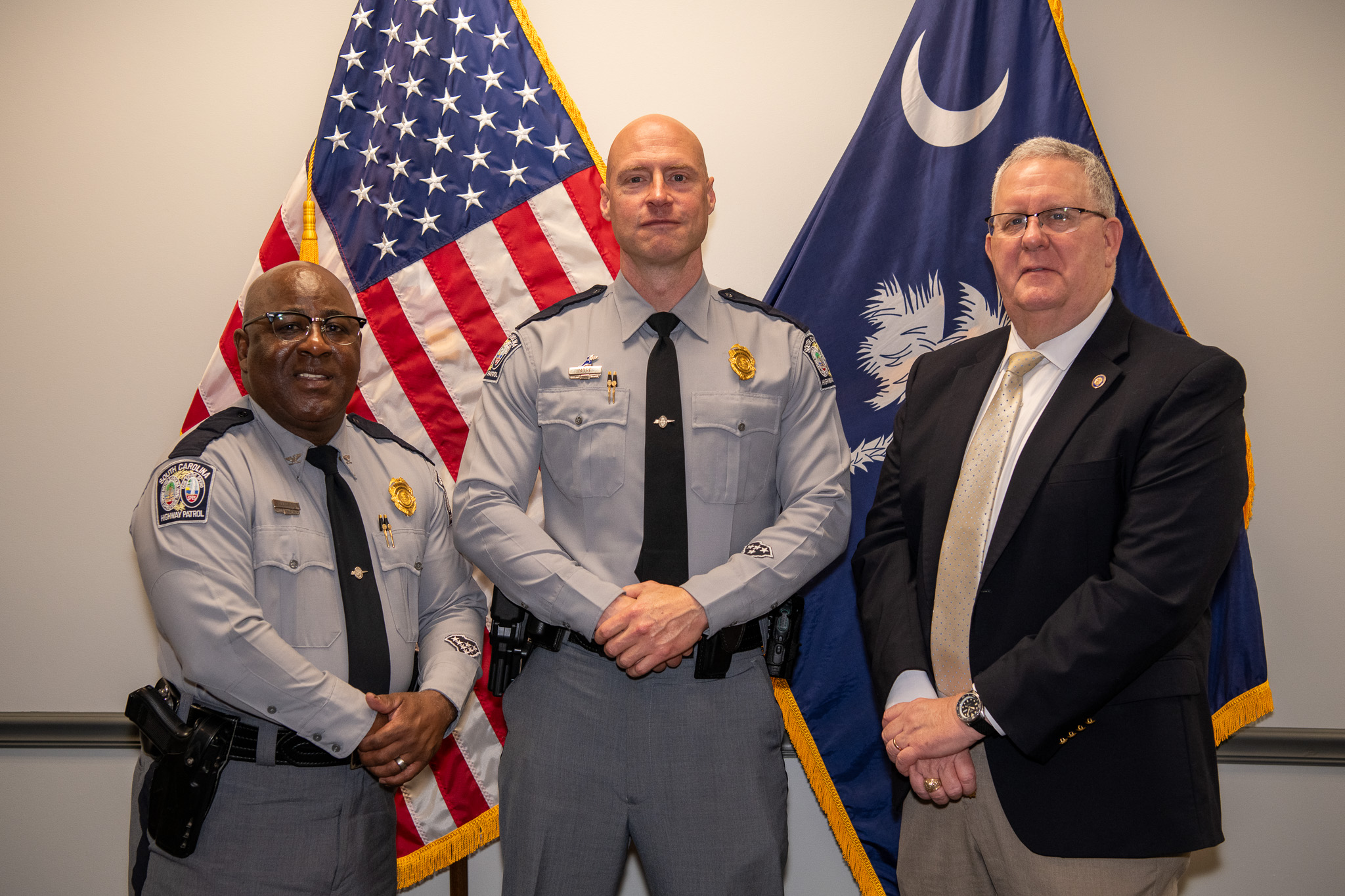 Major Morf being promoted