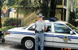 johnson with police car